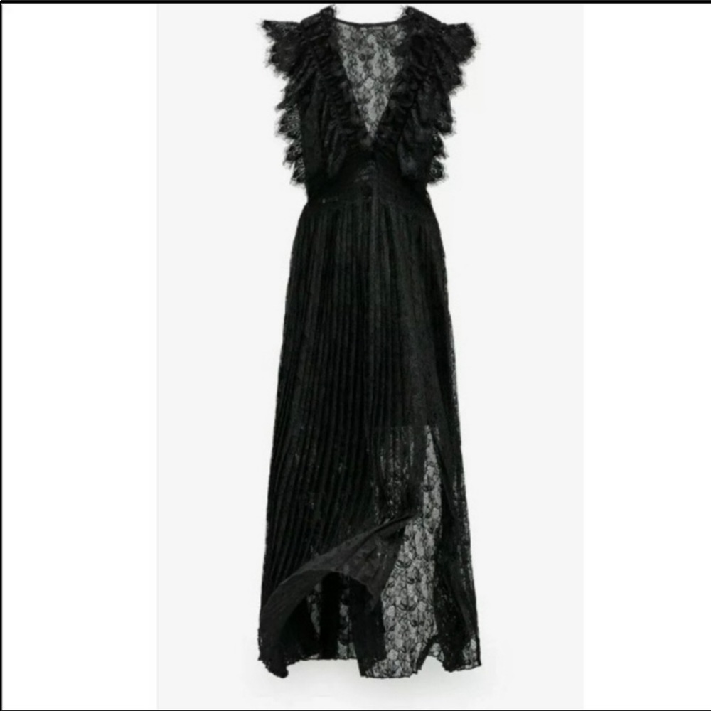 Zara all Lace black dress